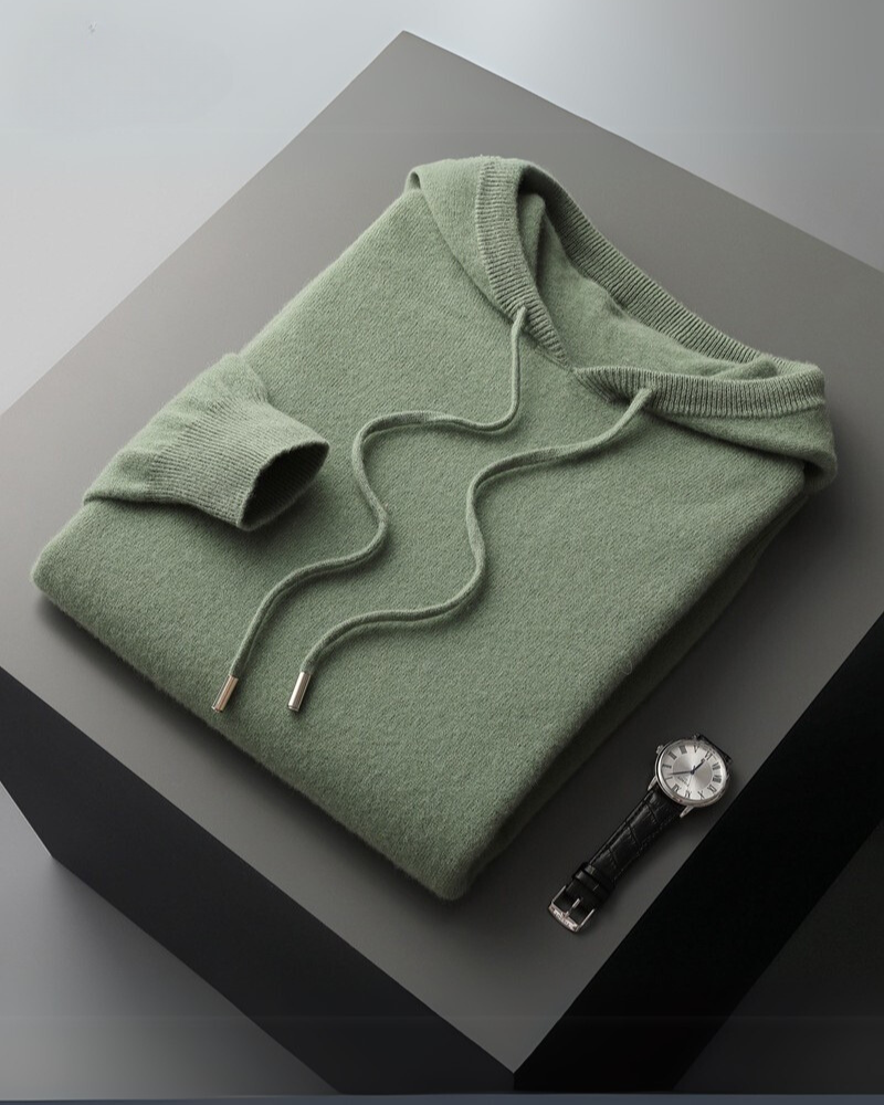 100% CASHMERE HOODIE