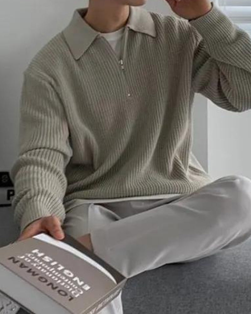 CESARE HALF ZIP SWEATER