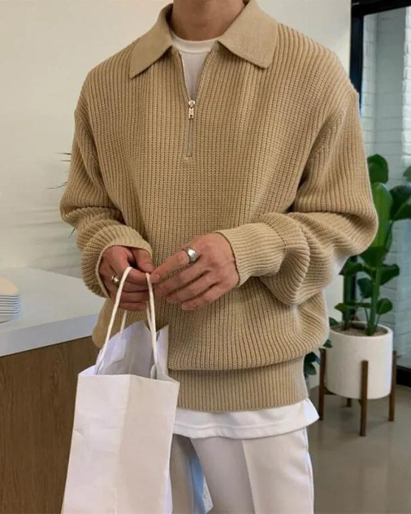 CESARE HALF ZIP SWEATER