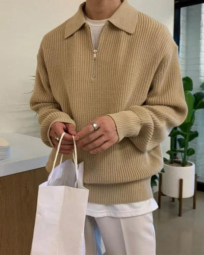 CESARE HALF ZIP SWEATER